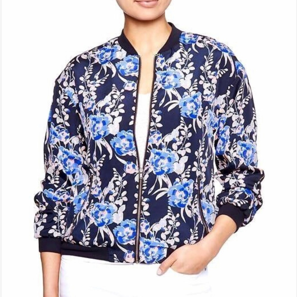 GAP | Navy Blue Jacket with Flowers